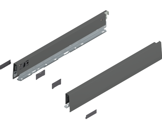 Merivobox zijkant N-hoogte, R+L, 450mm kleur: orion grijs