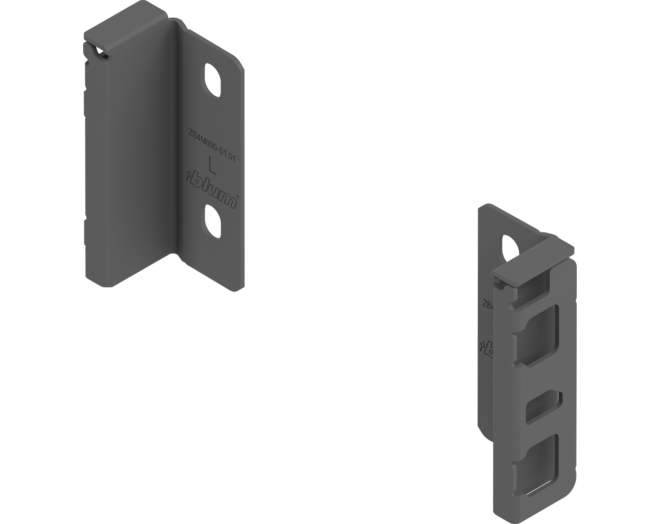 Rugwandhouder Merivobox M- hoogte, L+R, orion grijs