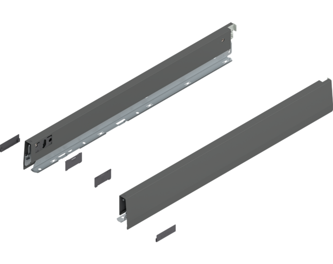 Merivobox zijkant N-hoogte, R+L, 550mm kleur: orion grijs