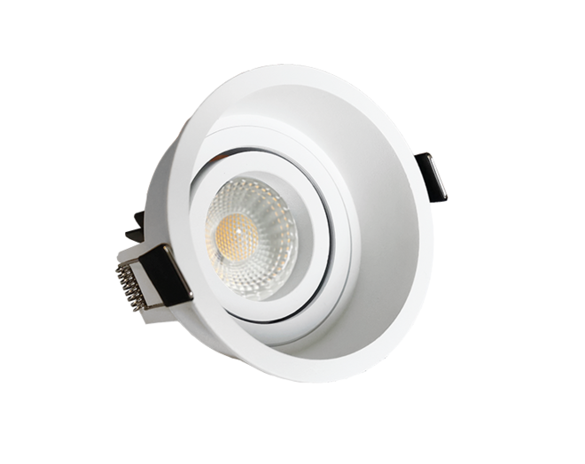 Palma Solo kantelbare inbouwspot rond wit + Triac driver