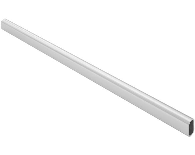 Roede 30x14mm aluminium glanzend, lengte 1000mm