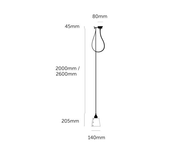 Hooked 1.0 Small Graphite/Brass - 2.6M