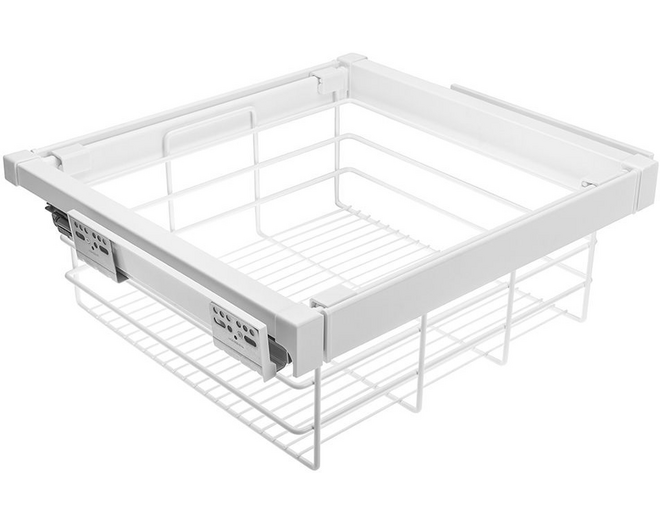 Garderobemand  900 mm SOFT-CLOSE, Wit chroom