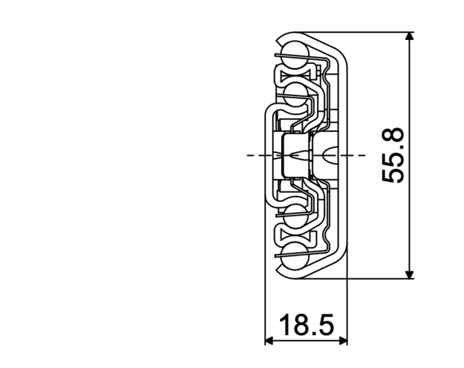 Ladegeleider ULF HD F 600mm, uittrekbaarheid 600mm, VE=5pr