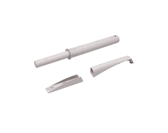 K Push Tech, lang, grijs, buffer, opschroef, slag 37mm
