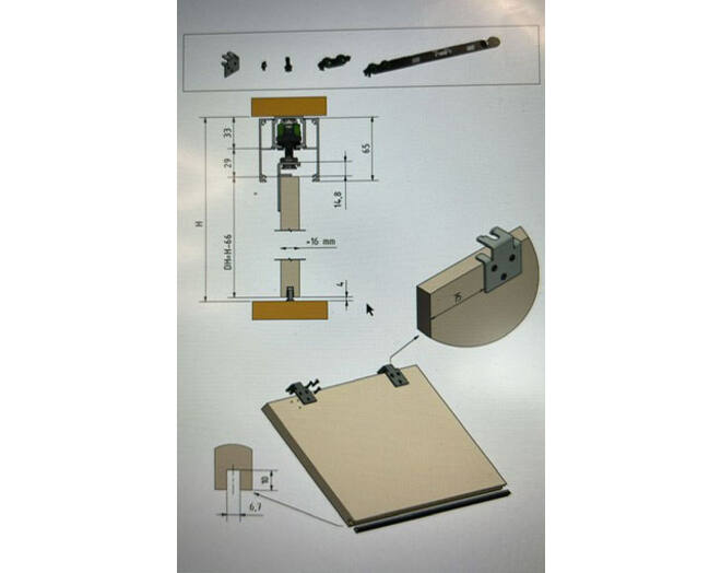 Spaceship 80 W voor deur 18-24mm tot 80kg deur br. v.a. 580m