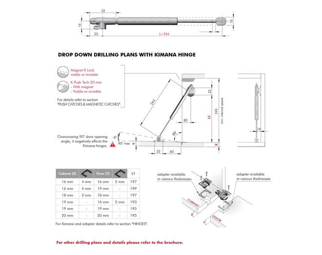 Klepschaar Kraby 244mm - vallende klep