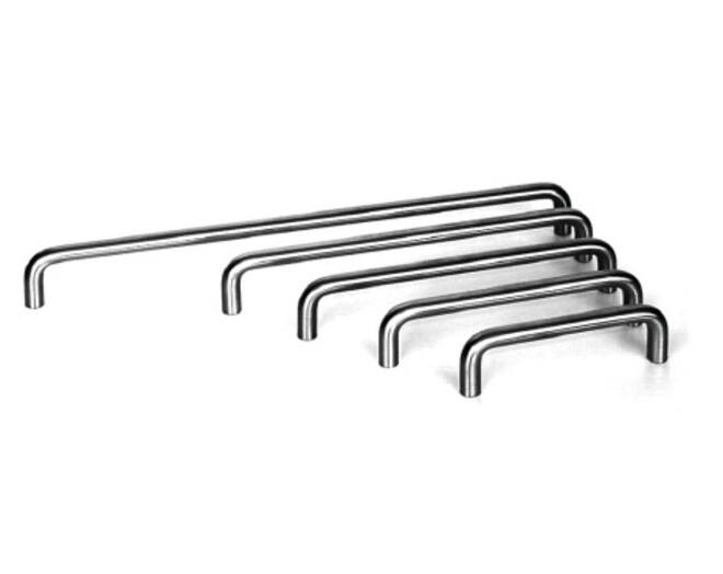 Greep 10x544mm recht RVS geborsteld, totale lengte 554mm