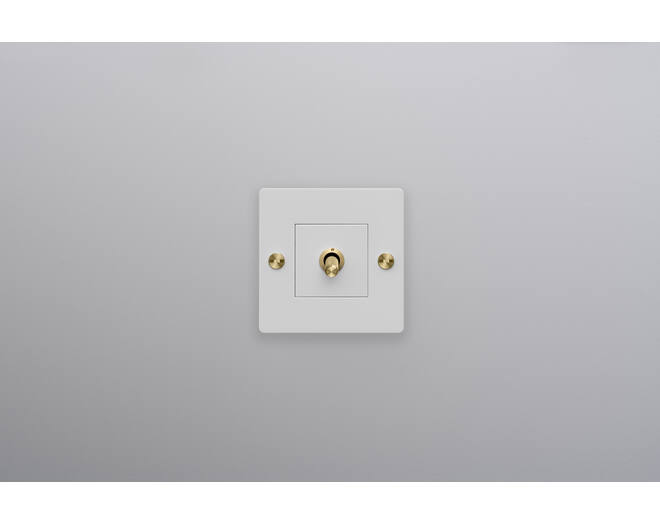 EU 1G Toggle Switch/w/out B+P Logo/White