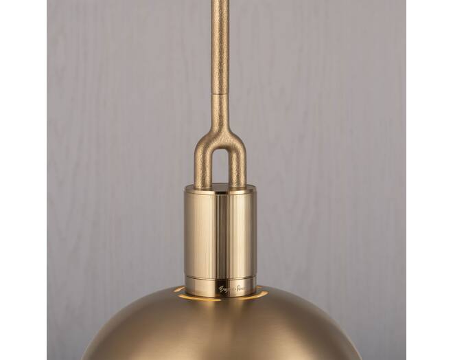 Forked Pendant/Brass/Large Brass Shade