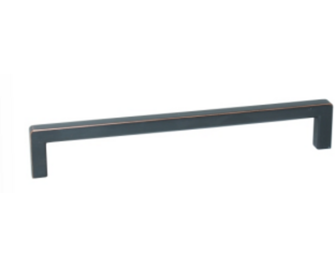 Greep 9x9mm hoh 448mm RVS look donker totale lengte 456mm