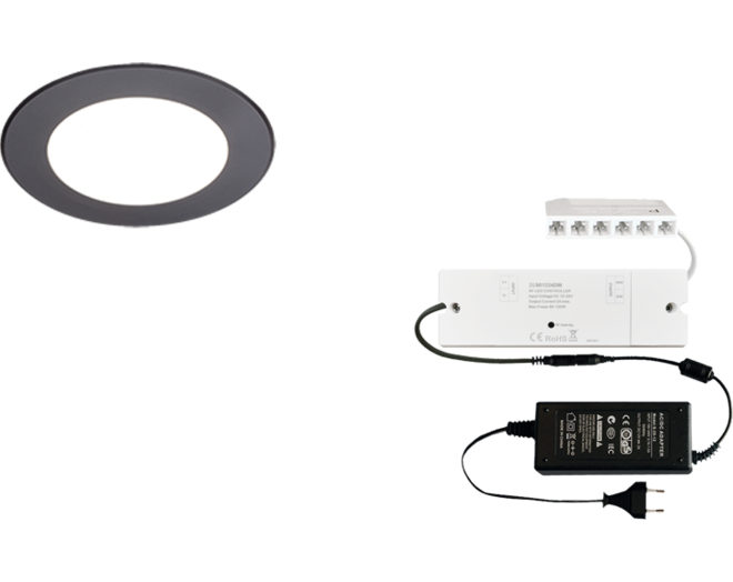 4 x Atom D-Motion mat zwart 24V + ZigBee D-Motion + Driver 2