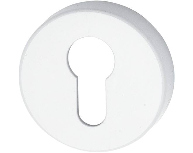 Ophanger met sleutelgat, wit diameter 30mm dikte 7mm