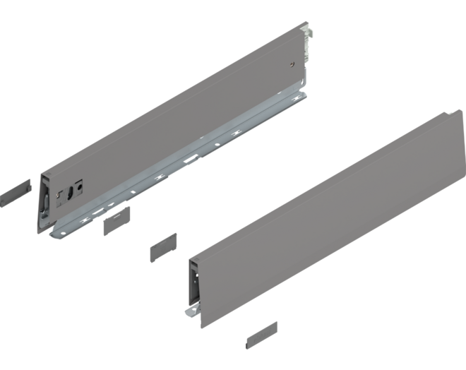 Merivobox zijkant M-hoogte, R+L, 450mm kleur: indium grijs