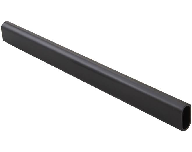 Roede 30x14mm aluminium mat zwart lengte 3000mm