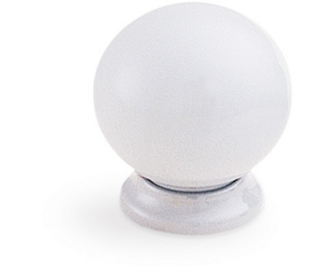 Knop kunststof wit diameter 34mm