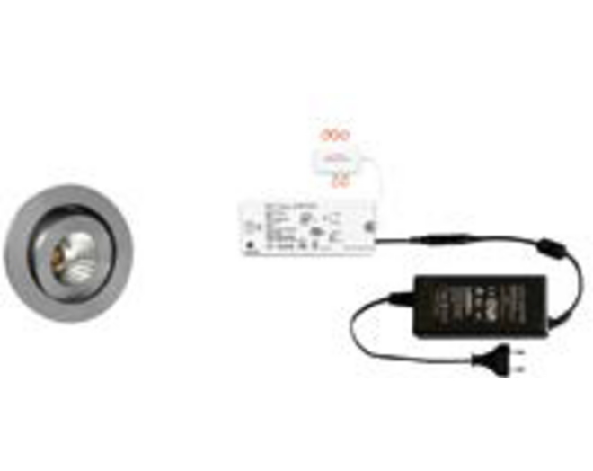 3x Ancona rond Alu + 3x verlengsnoer + ZigBee Driver 30W