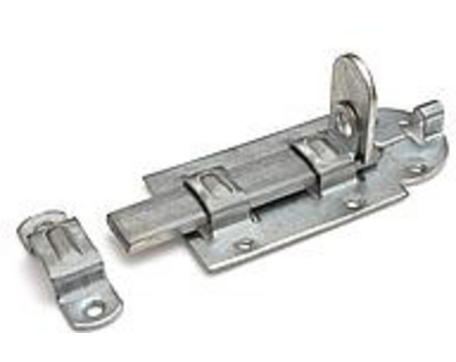 Hangslotrolschuif 44x100mm/ schootdikte 4mm/ vlak/ verzinkt
