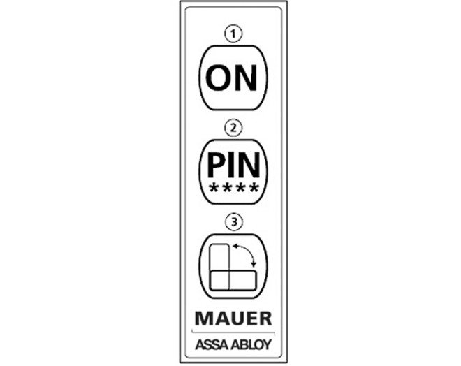 Mauer gebruikssticker tbv ELLcam zwarte letters