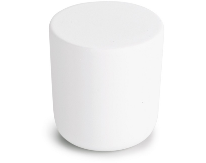Knop MINI 816 mat wit  25mm, hoogte 28mm