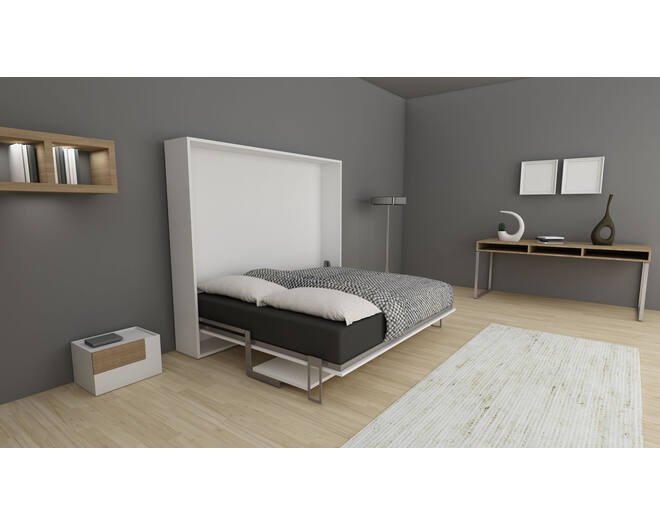 Opklapbed horizontaal CLICK O TOP met bureau, 142x202cm