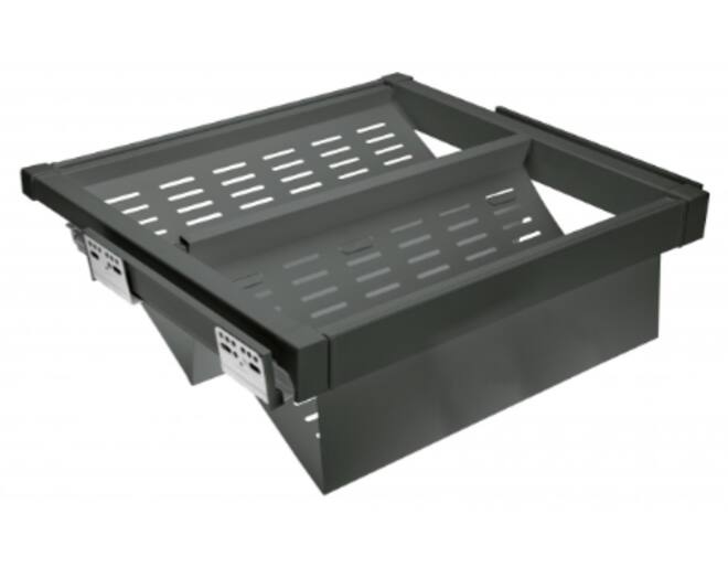 Schoenenrek, uittrekbaar metal 900 mmSOFT-CLOSE, antraciet