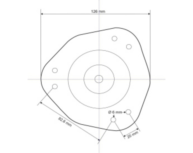 Tafelpoten 60mm 710mm dikte 0,9mm RVS look set van 4