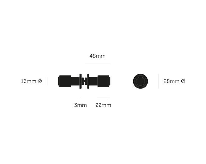 Furniture Knob/Double-Sided/Cast /Brass