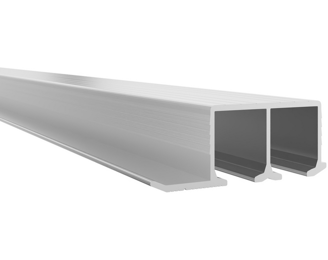 Speedboat dubbel bovenprofiel met flens lengte 3500mm zilver