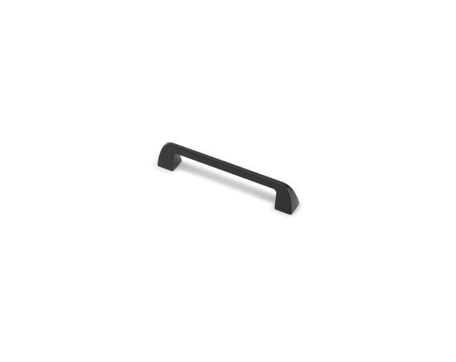 Greep WEDGE mat zwart 146x18x28mm, hoh 128mm