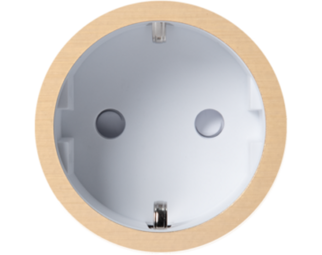 Rond 2.0 Socket F - t.less - brushed brass - white cup