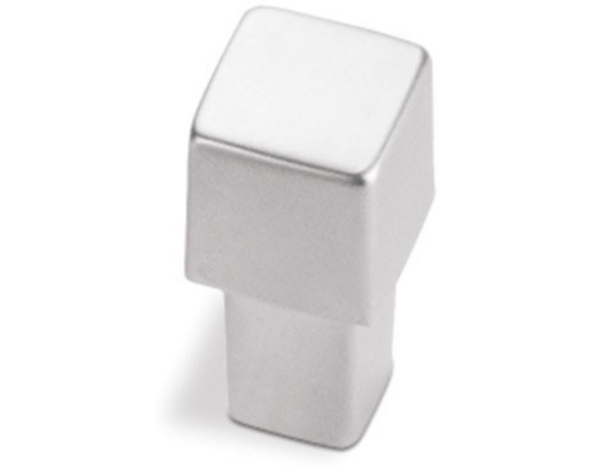 Knop SQAURE mat aluminium 12x12mm