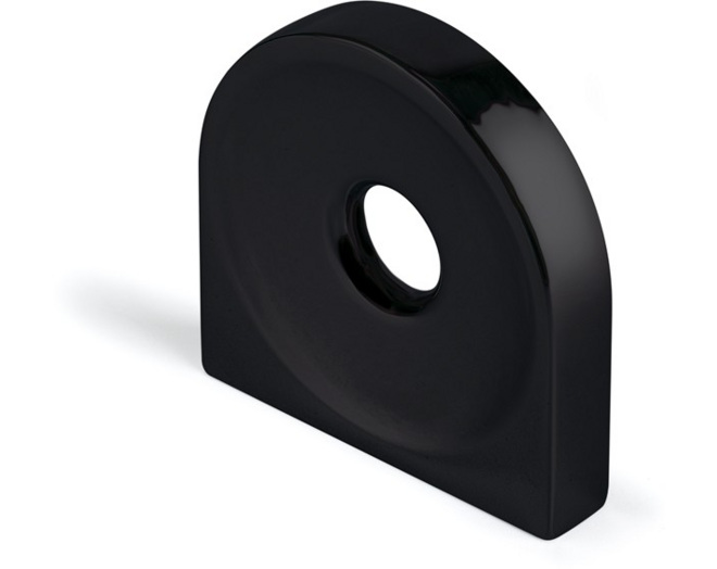 Knop CIRCLE met gat, mat zwart 25x8x27mm