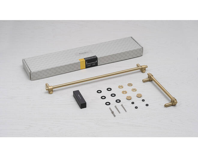 Towel Rail + Pull Bar /600Mm + 300Mm/Brass