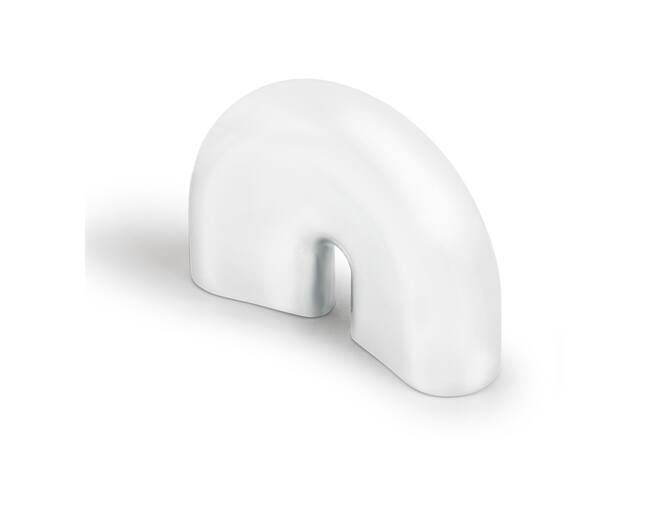 Knop CIRCLE mat wit 40x11x28mm, hartmaat 32mm