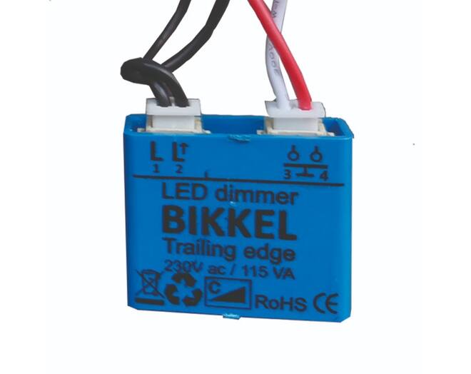 Micro inbouw LED fase afsnijdimmer  max.100W