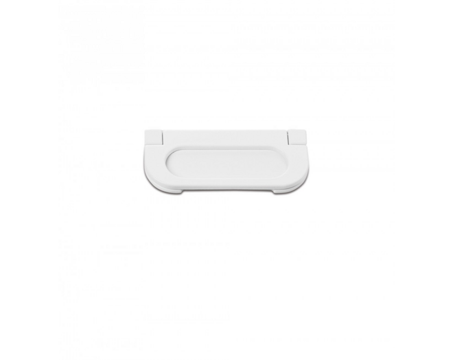 Komgreep glans wit 80x35mm