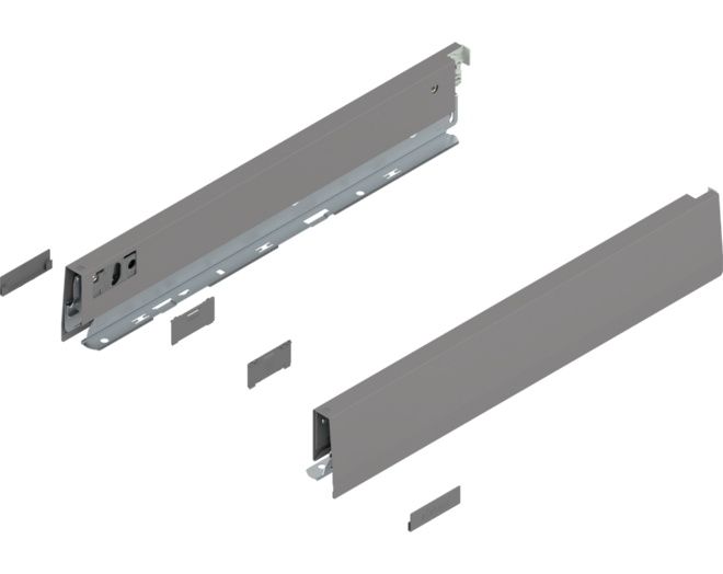 Merivobox zijkant N-hoogte, R+L, 400mm kleur: indium grijs