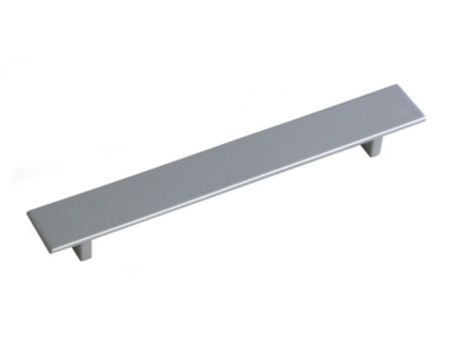 Greep 28x204mm aluminium RVS look hartmaat 160mm