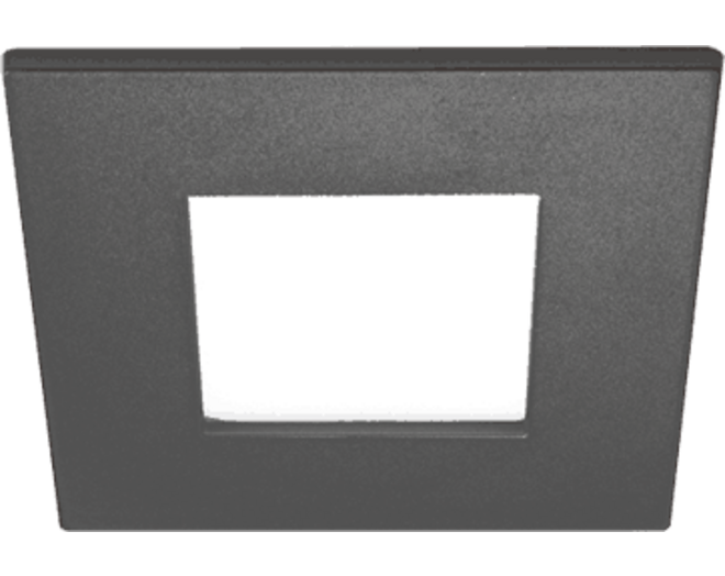 Losse spot Quadrum mat zwart 12Vdc/3W- 2700K