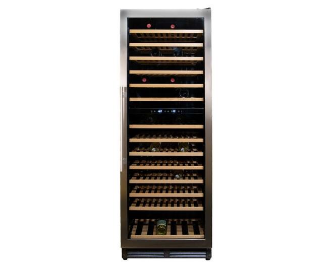 Vinata Wijnklimaatkast Premium, RVS glazen deur, 154 Flessen