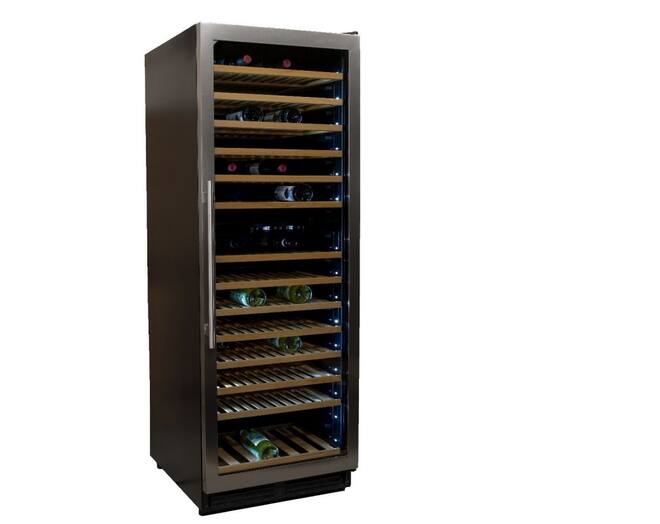 Vinata Wijnklimaatkast Premium, RVS glazen deur, 154 Flessen