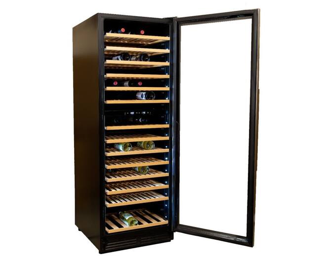 Vinata Wijnklimaatkast Premium, RVS glazen deur, 154 Flessen