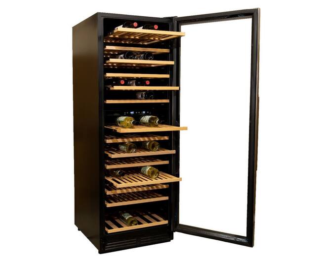 Vinata Wijnklimaatkast Premium, RVS glazen deur, 154 Flessen
