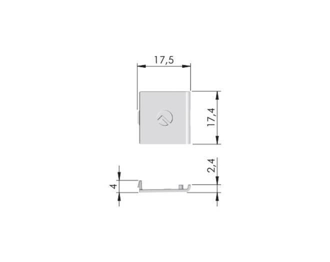 Afdekkap voor verbinder PK2 PRO grijs