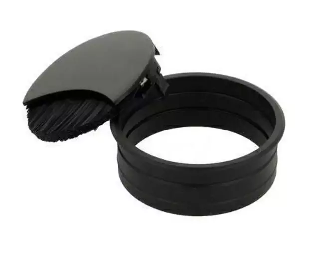 Kabeldoorvoer 60mm aluminium zwart geanodiseerd, diepte 22mm
