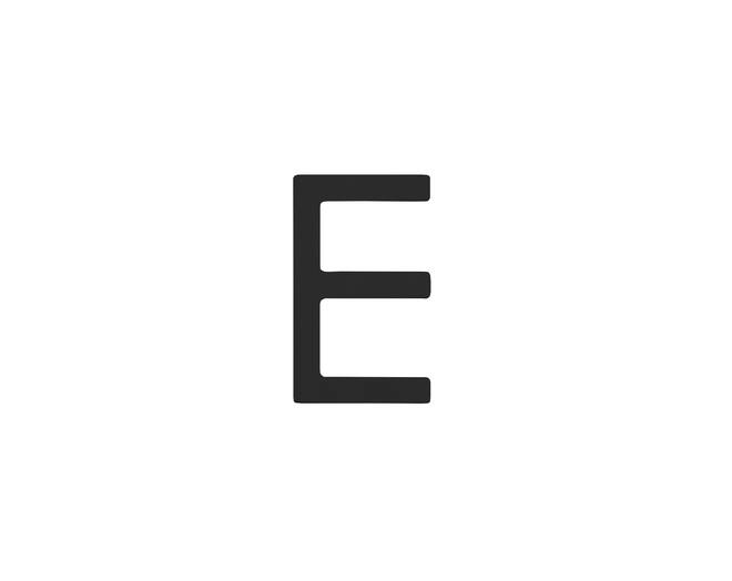 Huisletter E 100mm zwart