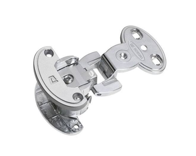Scharnierarm dubbel 12.5mm opleg bij 19mm zijde vernikkeld