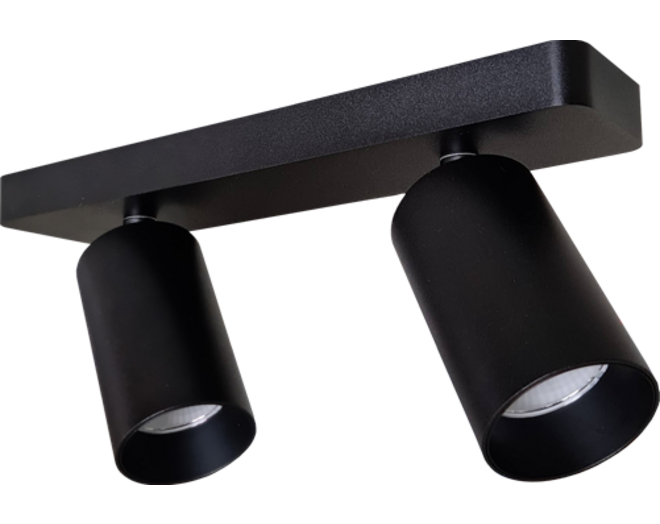 Opbouwspots Galex DUO LED draai/kantelbaar zwart  2700K