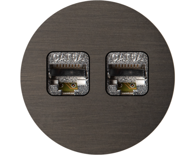 Rond 2.0 Multifit Data port  2 Keystones- s. trim - dark bro